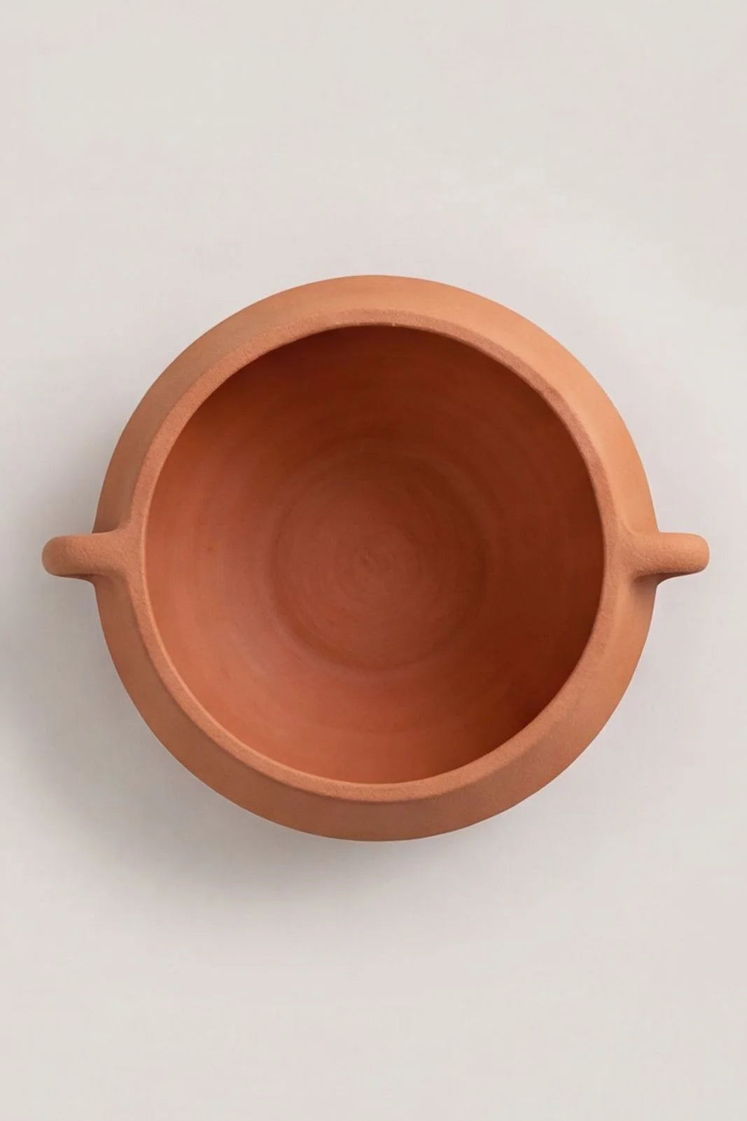 Kulplu Terracotta Çanak Kase