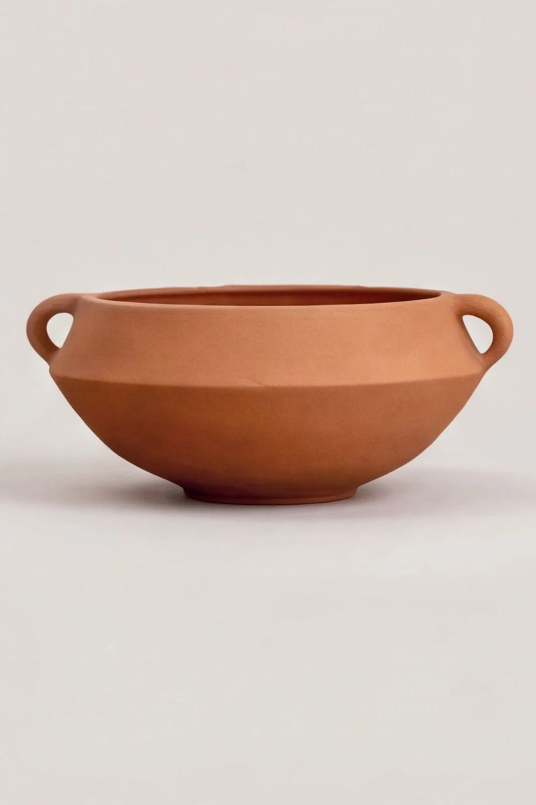 Kulplu Terracotta Çanak Kase